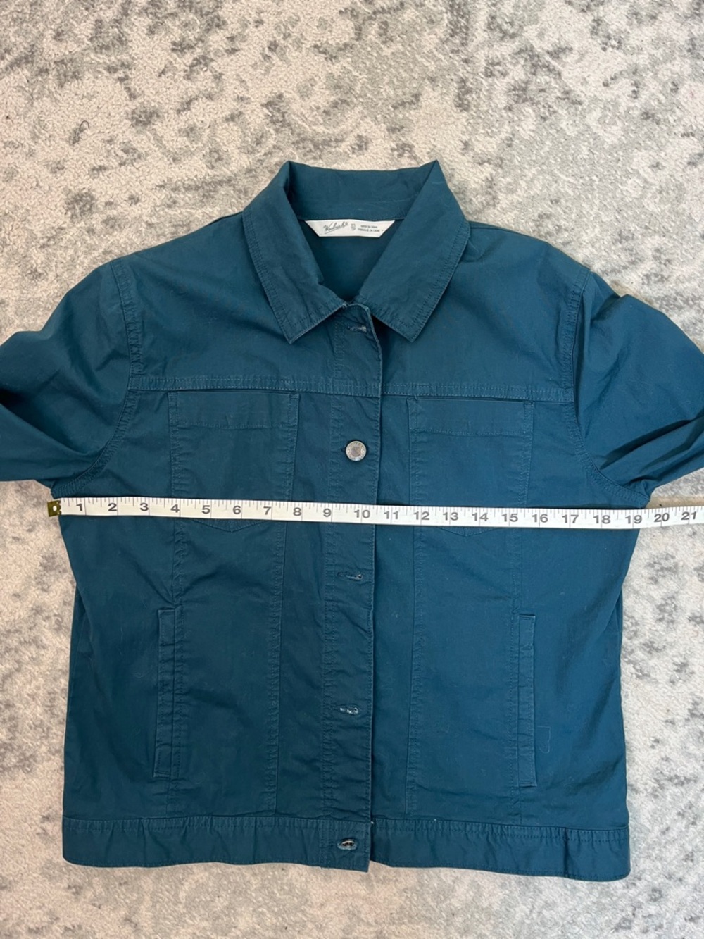WOOLRICH SHIRT JACKET LIGHTWEIGHT DARK TEAL UTILITY BUTTON UP SZ XS - Picture 11 of 12